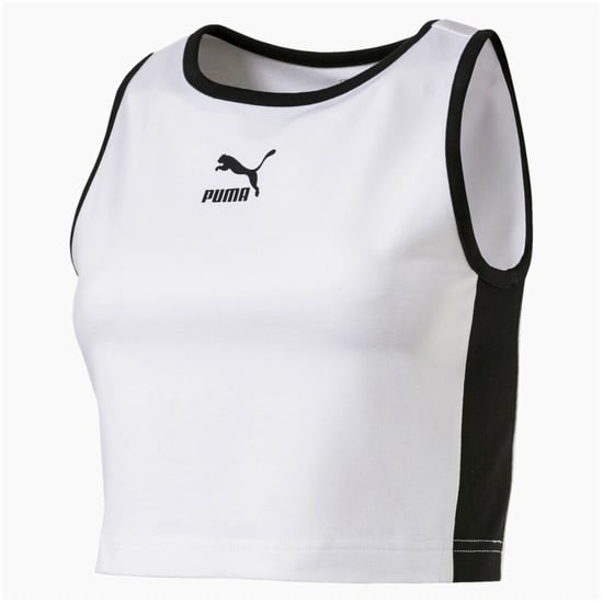Puma Classics T7 White Cropped Tank - Womens