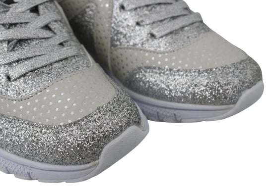 Plein Sport Femme Polyester Argent Runner Jasmines Sneakers Chaussures - Image 3