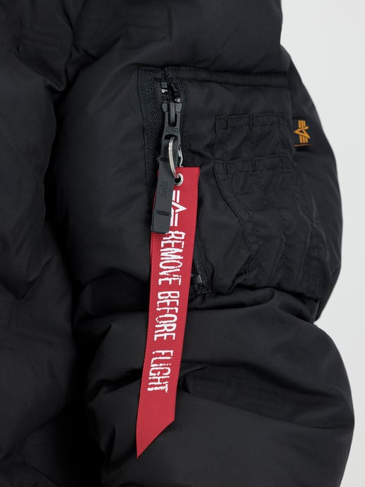 Alpha Industries Kapuzenlogo Puffer Schwarz - Image 6