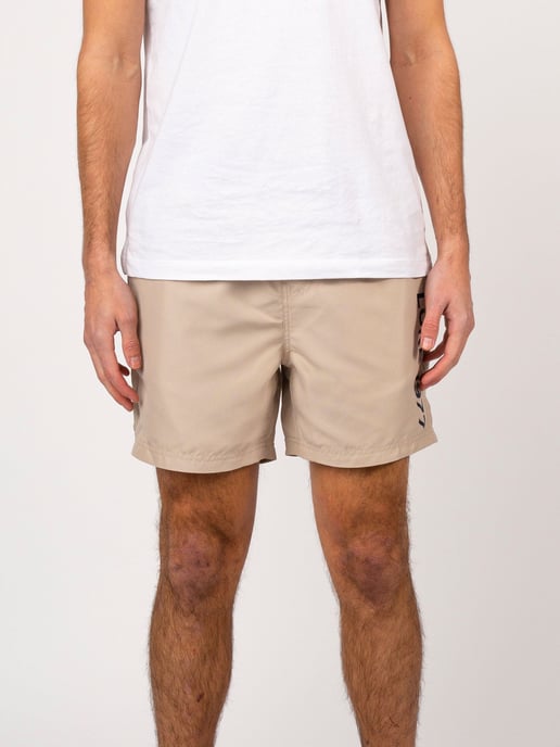 Luke 1977 Men's Side On Swim Shorts in Stone Beige
