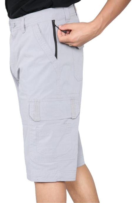 Schnell trocknende Herren-Cargo-Shorts mit mehreren Taschen in Grau - Image 3