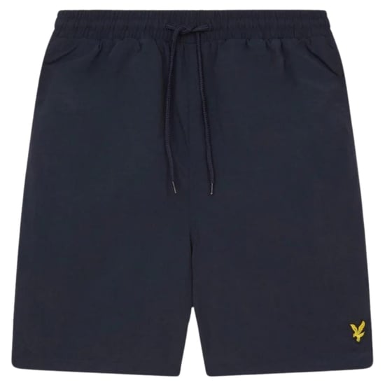 Dunkelblaue Badeshorts mit Logo von Lyle & Scott - Image 1