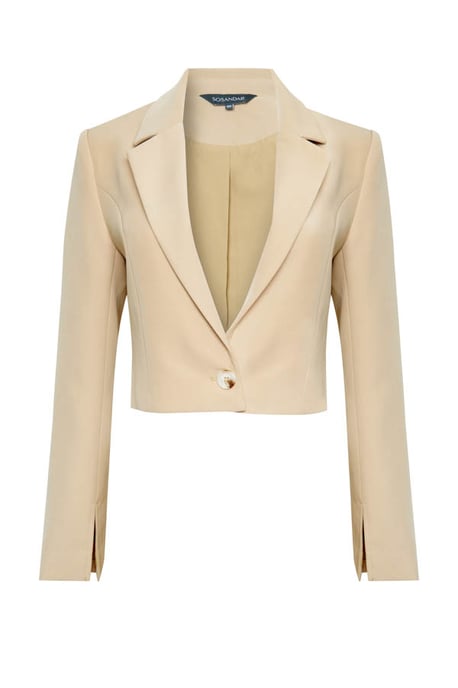 Stone Cropped Tailored Blazer