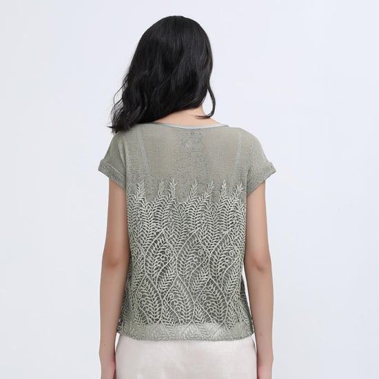 T-Shirt aus Spitze und Tüll - Image 4