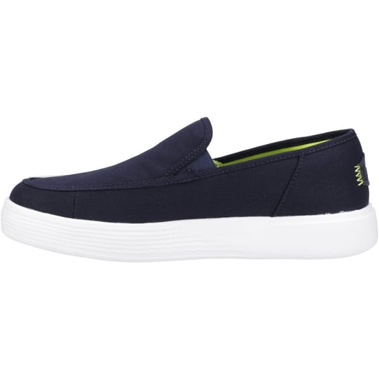 HEYDUDE Sunapee Canvas 100% Baumwolle Herren Navy/Weiß Loafers - Image 5