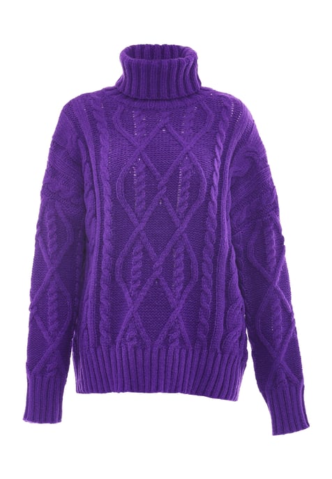 Mymo Rollkragenpullover Damen lila - Image 1