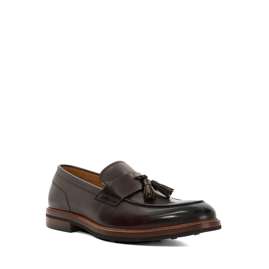 Dune Shaw Herren Slipper Aus Braunem Leder - Image 1