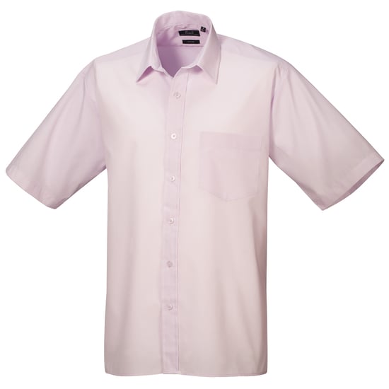 Premier Popelin Herren Hemd, kurzärmlig (Pink) - Image 1