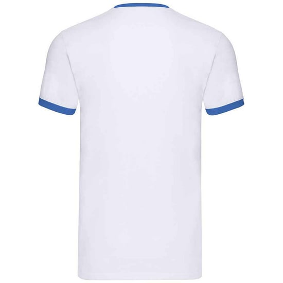 Fruit of the Loom - "Ringer" T-Shirt für Herren (Weiß/Königsblau) - Image 2