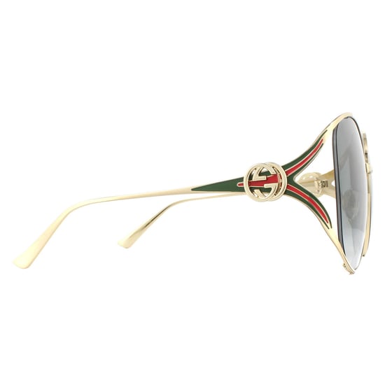 Gucci Sonnenbrille GG0225S 001 Gold Grau Gradient - Image 4
