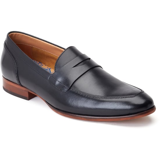 Base London Bruno Leder Herren schwarze Mokassins - Image 1