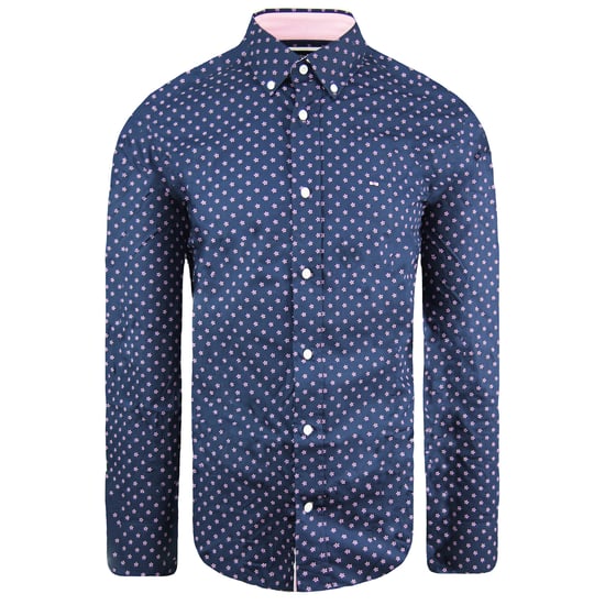 Eden Park Paris Oval Flowers Herren Marineblaues Hemd - Image 1