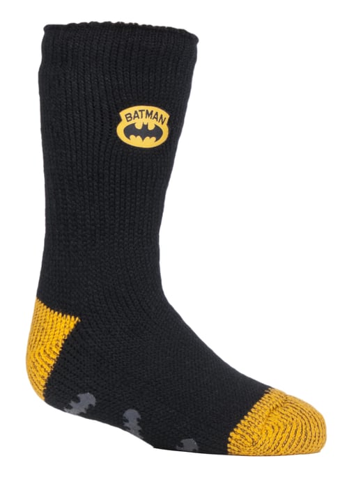 Wärmehalter - Kindercharakter rutschfeste 2.3 TOG Winter warme thermische Hausschuhsocken mit Greifern - Batman - Image 1
