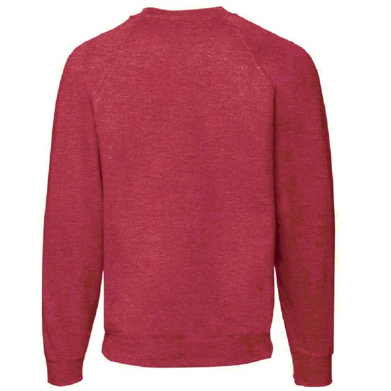Fruit Of The Loom Herren Raglan-Ärmel Belcoro® Sweatshirt (Heather Red) - Image 2