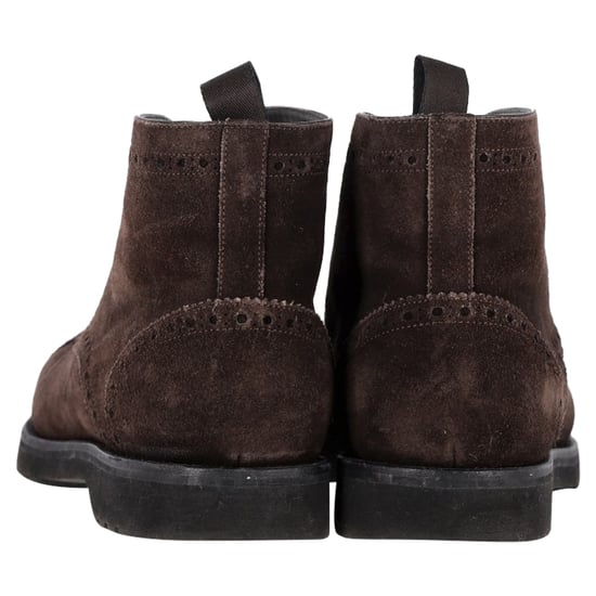 Tom Ford Laser Cut Schnürstiefeletten aus braunem Wildleder - Image 5