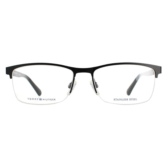 Tommy Hilfiger Half Rimless Mens Matte Black TH 1528