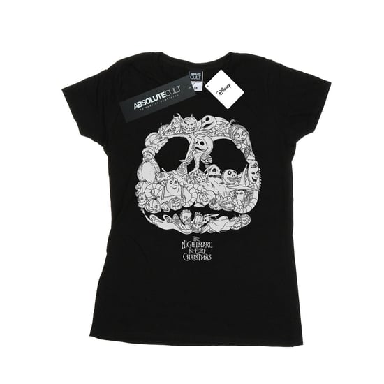 Disney Womens/Ladies Nightmare Before Christmas Jack Skellington Jack-O-Lanterns Cotton T-Shirt (Black)