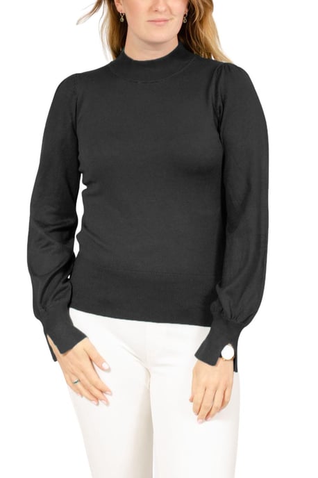 High Neck Puff Sleeve Jumper
