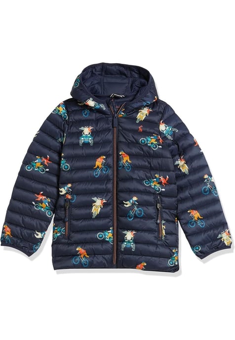 Joules Jungen Cairn Jacke Biker Tier in Marine - Image 1