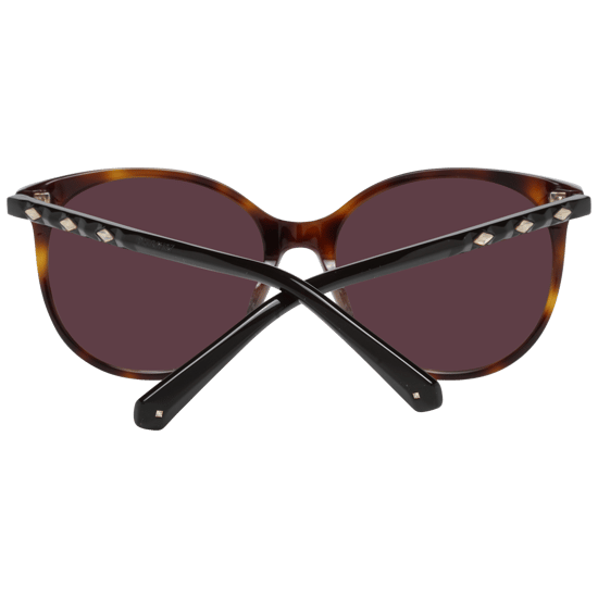 Swarovski Round Womens Dark Havana Brown Gradient Sonnenbrille - Image 3