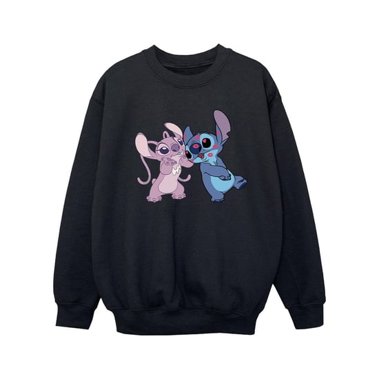 Disney Lilo & Stitch Kisses Sweatshirt für Mädchen (Schwarz) - Image 1