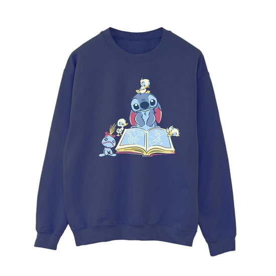 Disney - "Lilo & Stitch Reading A Book" Sweatshirt für Damen (Marineblau) - Image 1