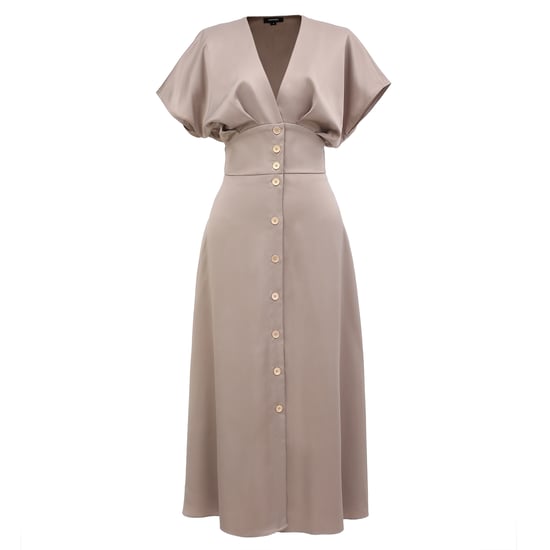 Wide V cleavage dress