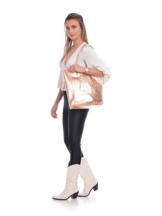 Carla Ferreri SS22 CF 8069 Rose Cuir de vachette Sac - Image 5