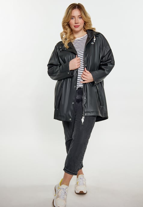Schmuddelwedda Curvy Regenmantel Damen schwarz - Image 2