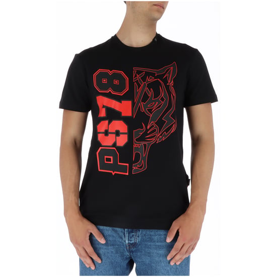 Plein Sport PS78 Design Logo Schwarzes T-Shirt - Image 1