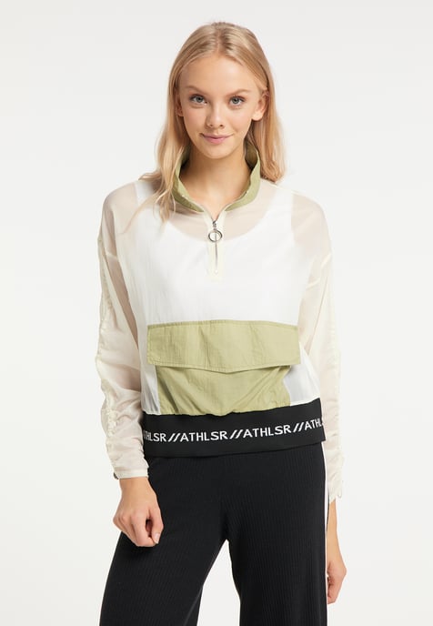Mymo Windjacke Damen Olivenwollweiß - Image 3
