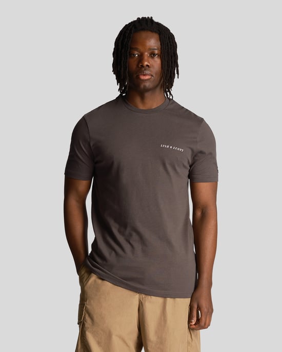 Herren-T-Shirt mit Lyle & Scott-Stickerei in Grau - Image 1