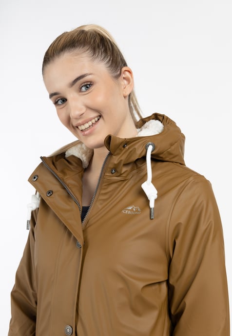 ICEBOUND Regenjacke mit Teddyfutter Damen Dunkelsand - Image 5