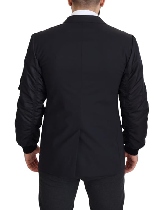 Dolce & Gabbana Schwarze Wolljacke mit Vollem Reißverschluss und Langen Ärmeln für Herren - Image 5