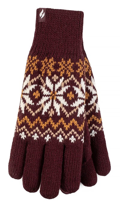 Heat Holders - Ladies Soft Thermal Gloves - Wein - Image 1