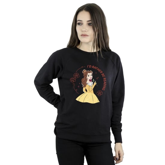 Disney - "Beauty And The Beast I'd Rather Be Reading" Sweatshirt für Damen (Schwarz) - Image 2
