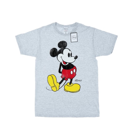 Disney Herren Mickey Mouse Classic Kick T-Shirt (Heather Grey) - Image 1