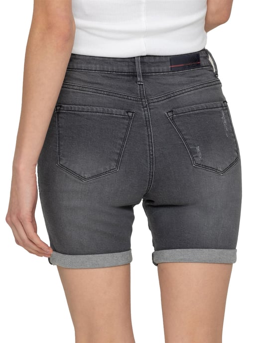 Enzo | Womens Ripped Denim Shorts - Grau - Image 2
