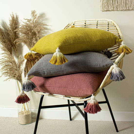 furn. Eden Slub Cotton Tasselled Cushion Cover - Image 4