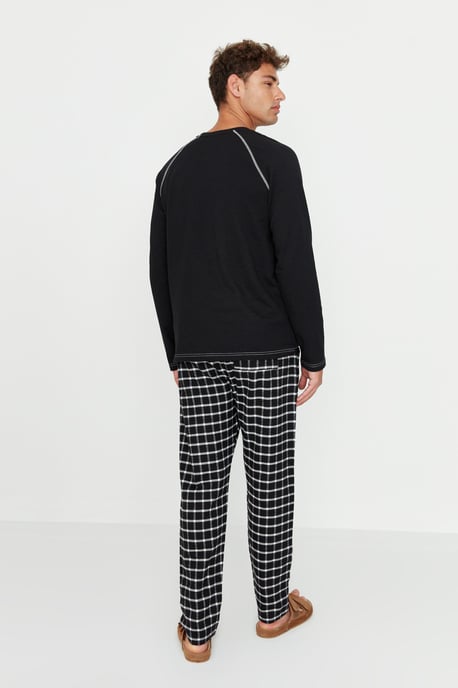 Trendyol Hommes Col en V Pyjama Ensemble 2 pieces - Image 6