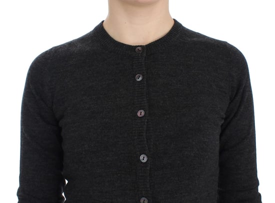 Dolce & Gabbana Women's Gray Wool Button Cardigan Sweater - Image 5