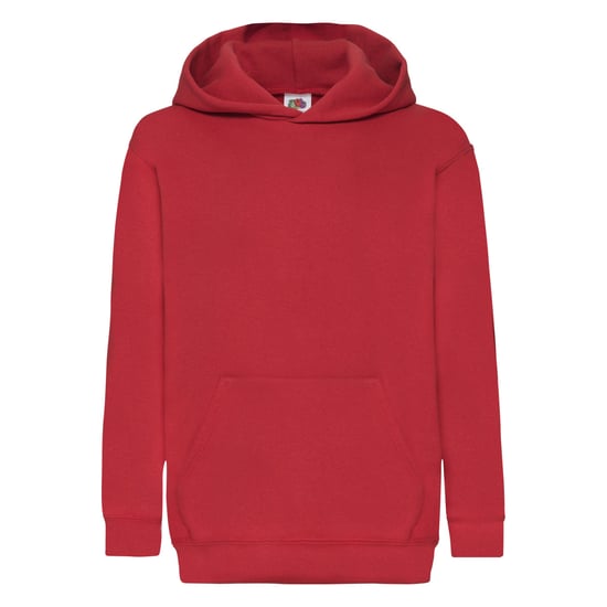 Fruit Of The Loom Kinder Unisex Sweatshirt mit Kapuze / Hoodie (Rot) - Image 1