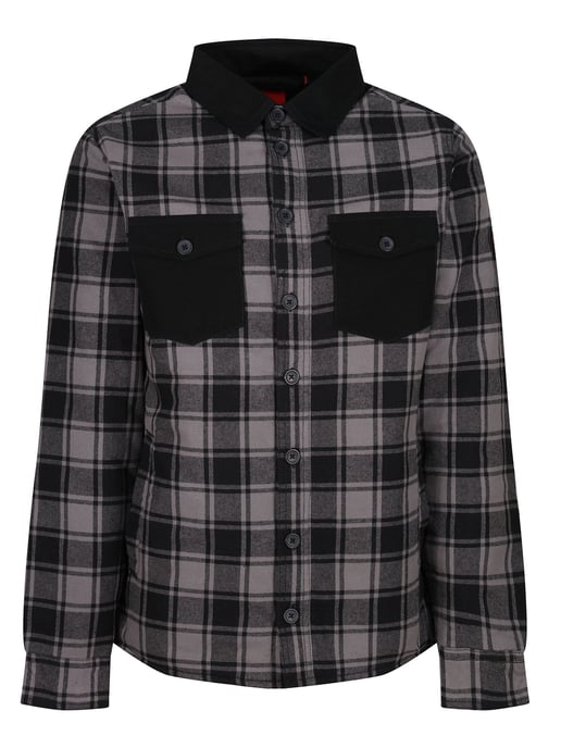 Luke 1977 Men's Ellan Valley Regular Fit Overshirt in Grey