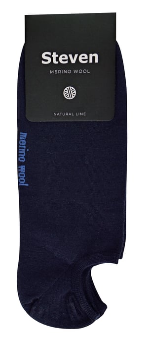 Mens Merino Wool Low Cut Socks | Steven | No Show Warm Footsies Socks - Navy