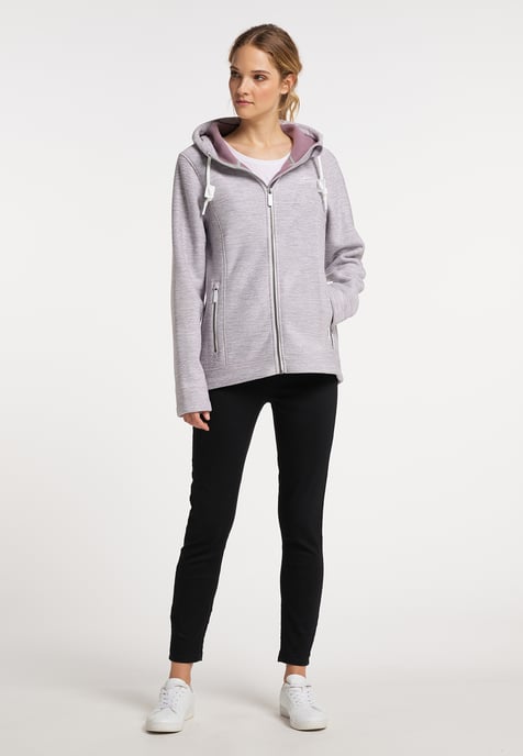 ICEBOUND Serie Yuka Strickfleecejacke Damen Helllavendel-Melange - Image 2