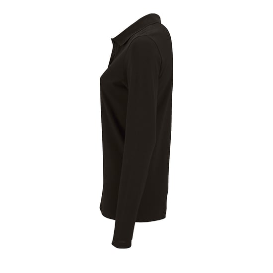 SOLS Womens/Ladies Perfect Langarm-Piqué-Poloshirt (Schwarz) - Image 4