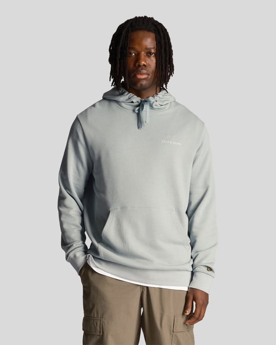 Herren-Hoodie mit Lyle & Scott Loopback-Stickerei in Blau - Image 1