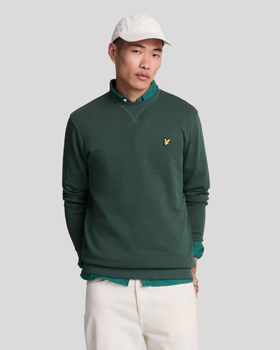 Sweatshirt mit Rundhalsausschnitt für Herren in Grün - Image 1