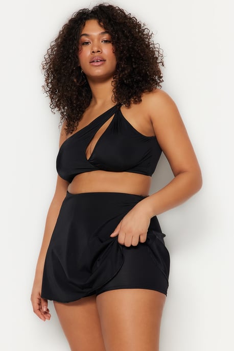 Trendyol Damen Hohe Taille Plus Size Bikini-Hosenteile - Image 3
