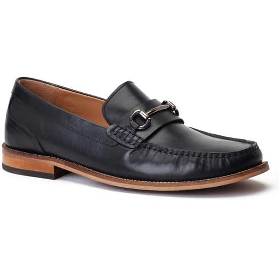 Base London Madison Leder Herren schwarze Mokassins - Image 1